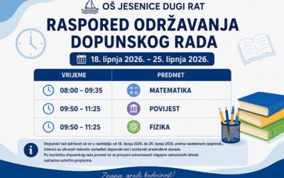 Raspored dopunskog rada